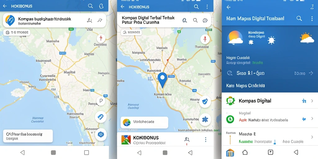 Antarmuka HOKIBONUS yang intuitif dan informatif untuk kompas digital.