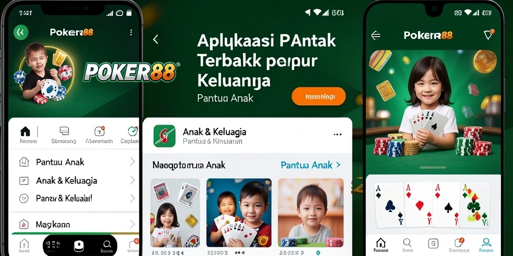 Tampilan aplikasi POKER88 yang intuitif untuk pantau anak.