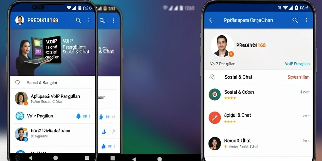 Tampilan antarmuka aplikasi VoIP Panggilan PREDIKSI168 yang menarik.